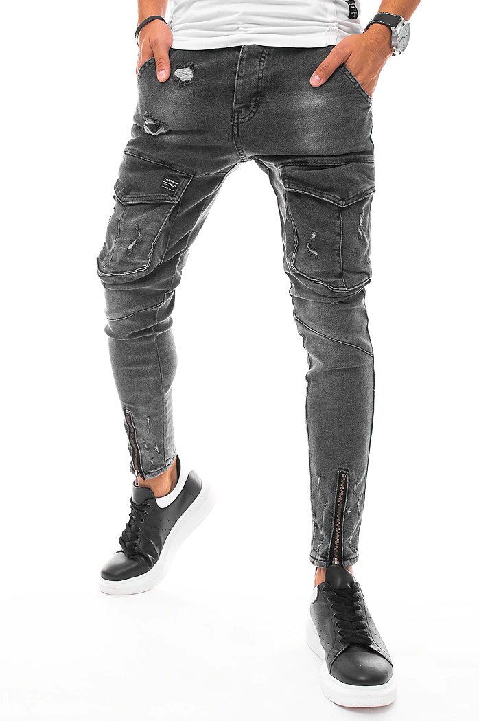 Herren Jeans Cargohose Dunkelgrau Dstreet UX3288