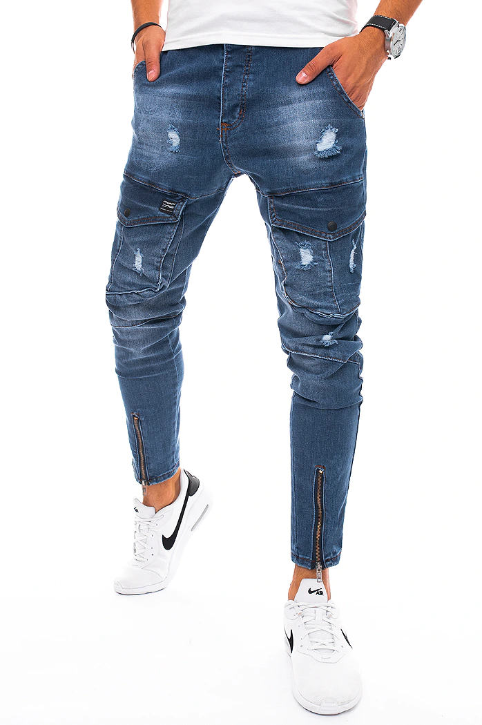 Herren Jeans Cargohose Blau Dstreet UX3293