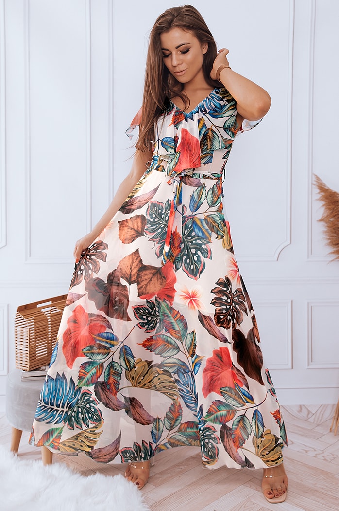 Maxikleid CRESPO Weiß Dstreet EY1917