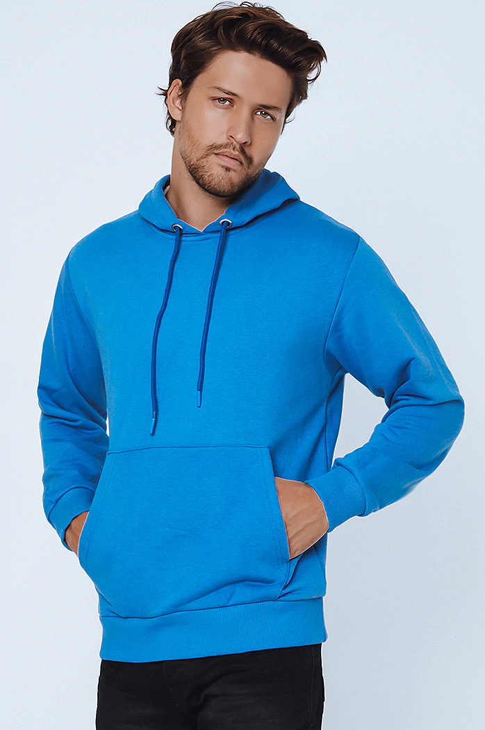 Herren Kapuzenpullover Blau Dstreet BX5024