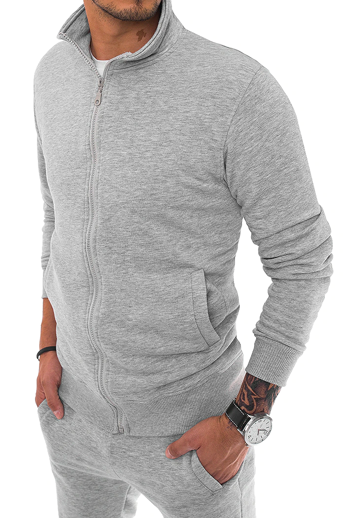 Herren Sweatshirt Zip Grau Dstreet BX5036