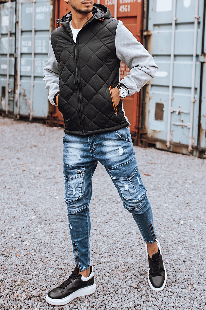 Herren Übergangssportjacke grau Dstreet TX2812z