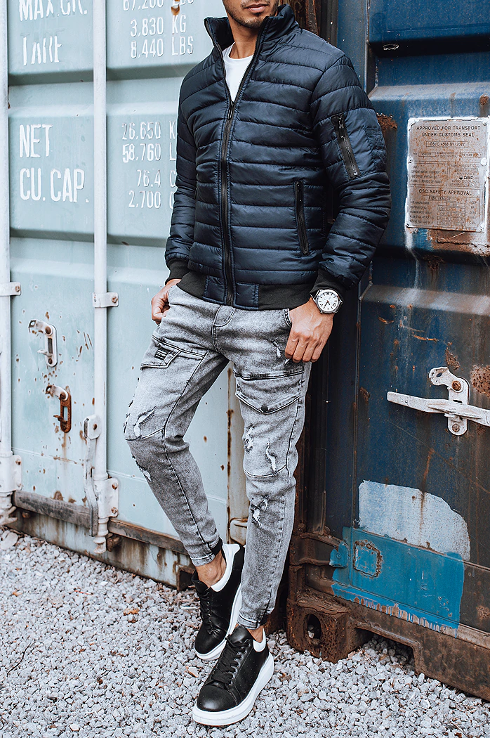 Herren Bomberjacke Dunkelblau Dstreet TX2822z