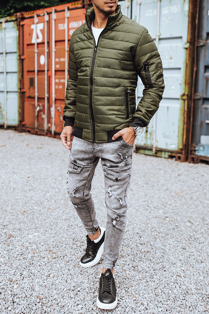 Herren Bomberjacke Grün Dstreet TX3408z