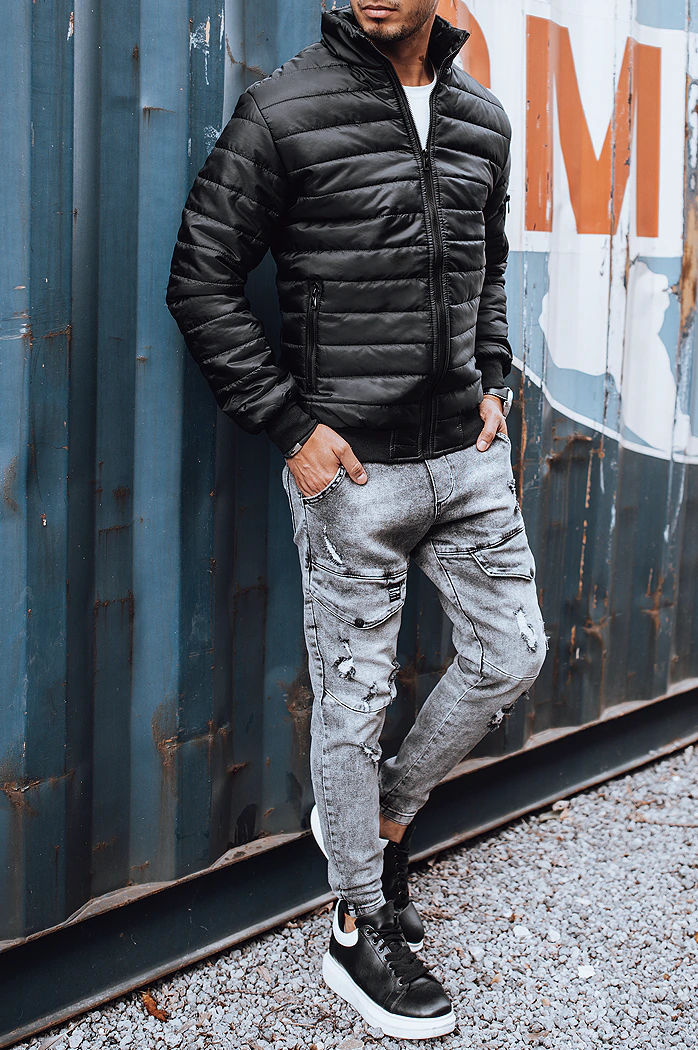 Herren Bomberjacke Schwarz Dstreet TX3270z