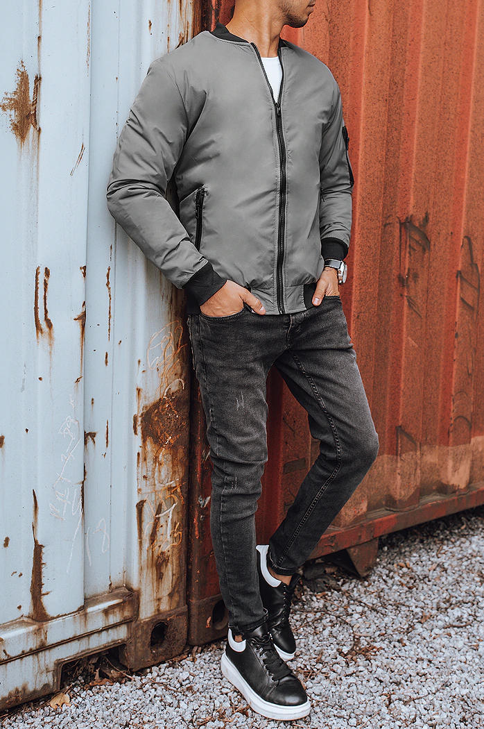Herren Bomberjacke Graphite Dstreet TX3824