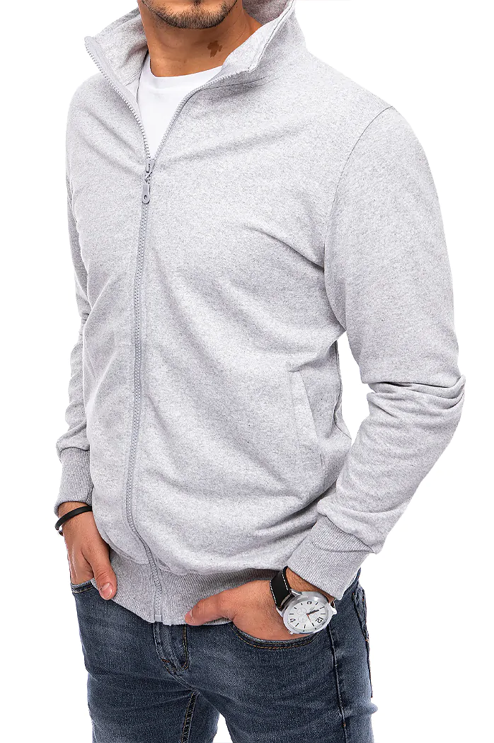 Herren Sweatshirt Zip Hellgrau Dstreet BX5085