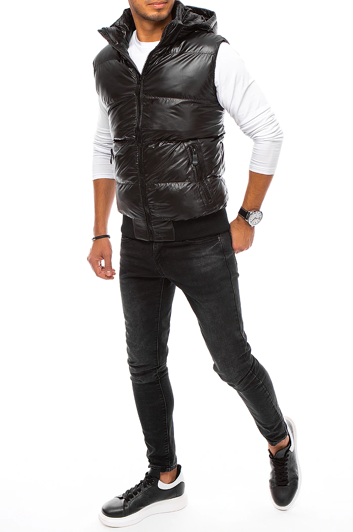 Herren Weste Schwarz Dstreet TX3920