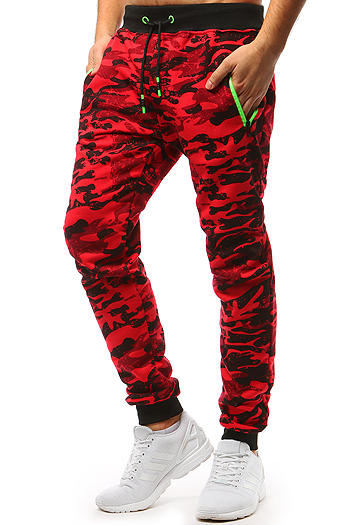 Herren Traininghose Camo Rot Dstreet UX3510