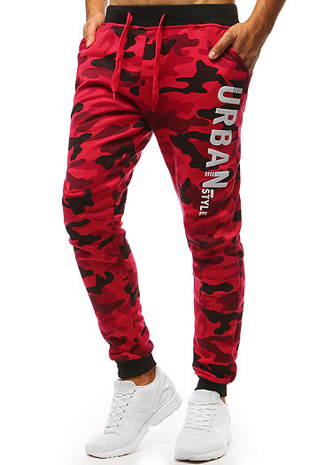 Herren Trainingshose Camo Rot Dstreet UX3516