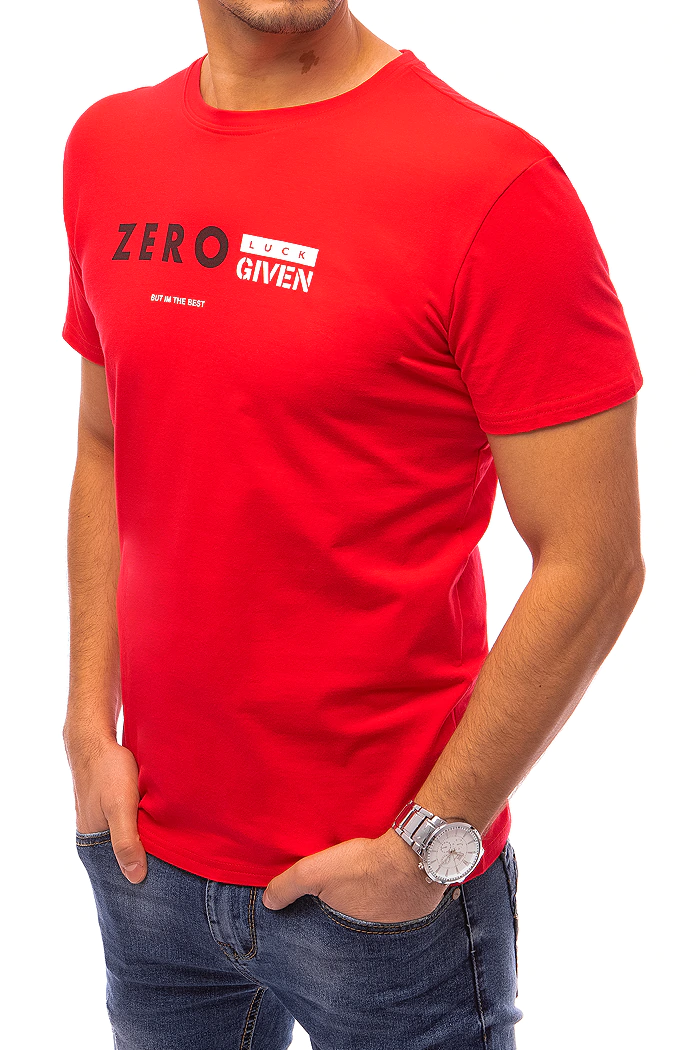 Herren T-shirt mit Aufdruck Rot Dstreet RX4742