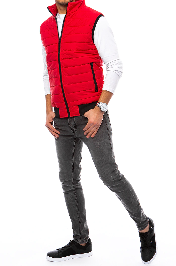 Herren Steppweste Rot Dstreet TX4015