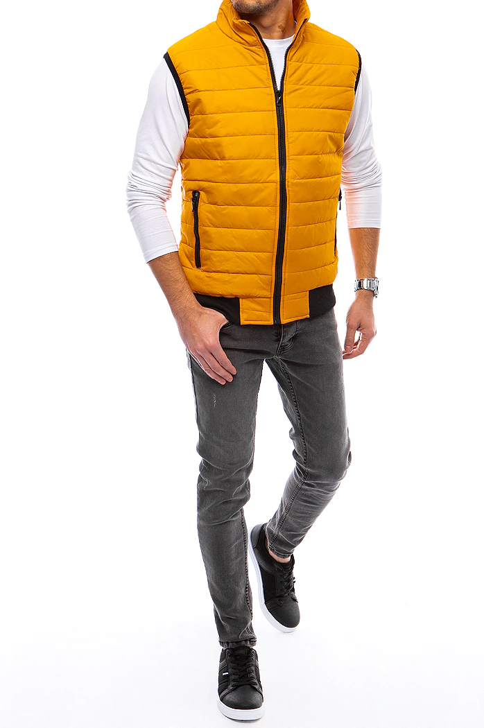 Herren Steppweste Dunkelgelb Dstreet TX4018