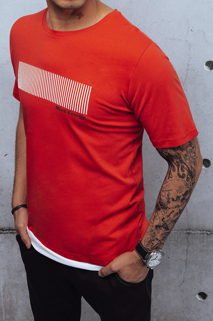 Bedrucktes Herren-T-Shirt rot Dstreet RX4651z