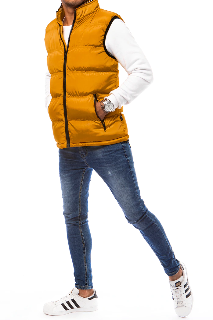 Herren Gesteppt Wendeweste Gelb Dstreet TX4084
