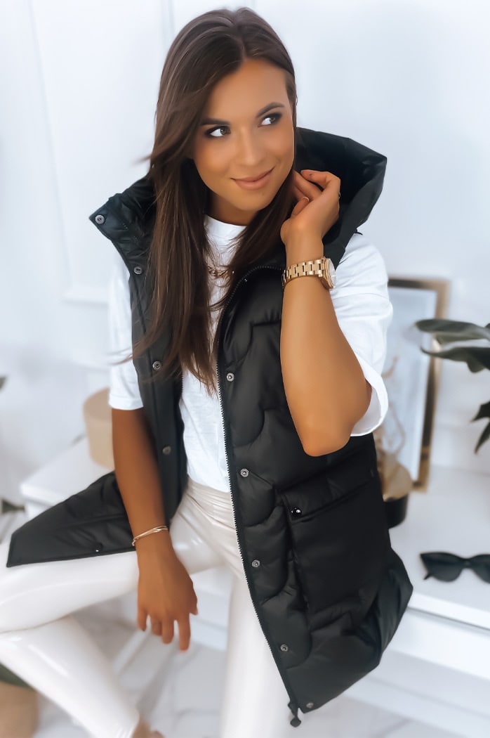 Damen Weste WENDY Schwarz Dstreet TY2826