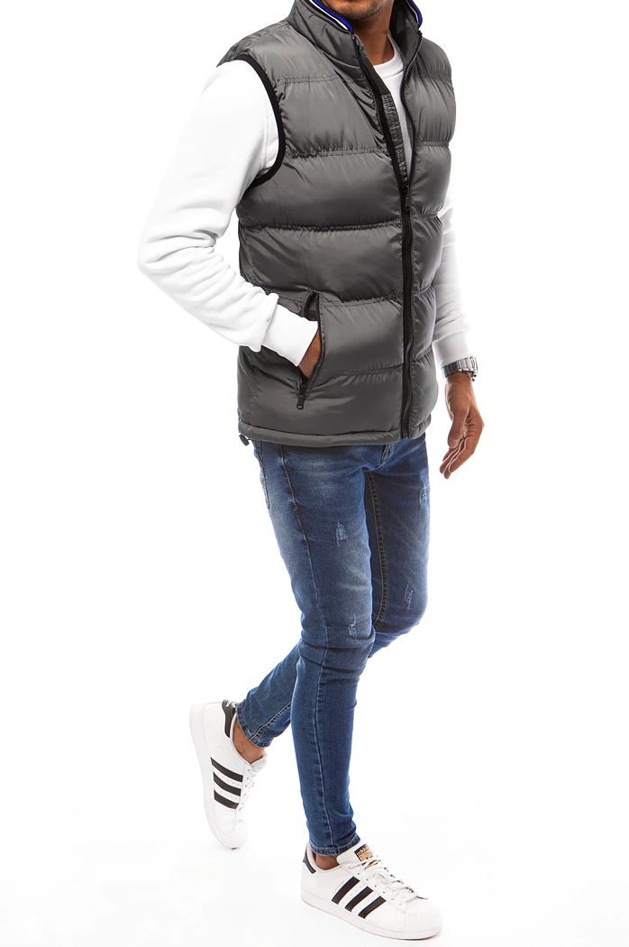 Herren Gesteppt Wendeweste Grau Dstreet TX4087