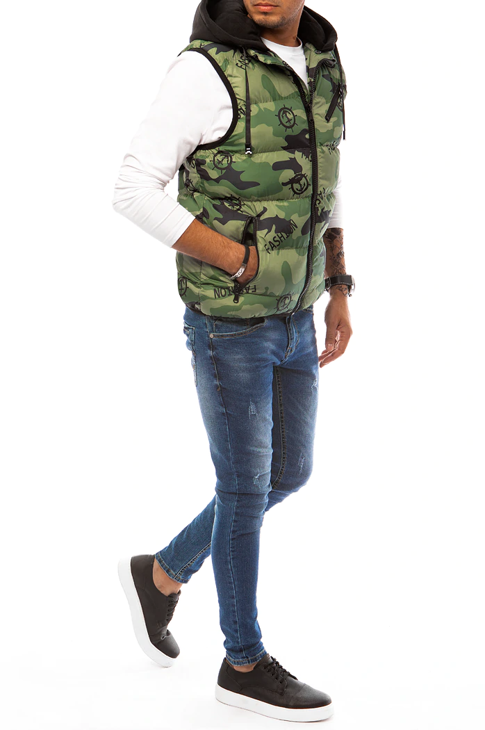 Herren Steppweste Camo Dstreet TX4106