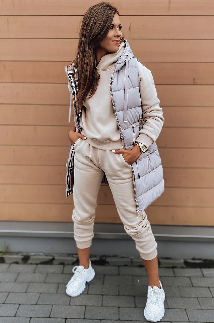 Damen Gesteppt Wendeweste KERIS Beige Dstreet TY2909