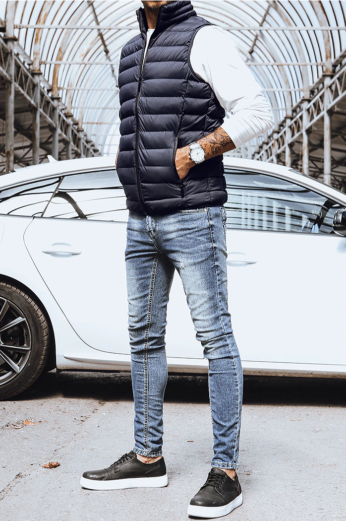 Herren Steppweste navy blau Dstreet TX4130