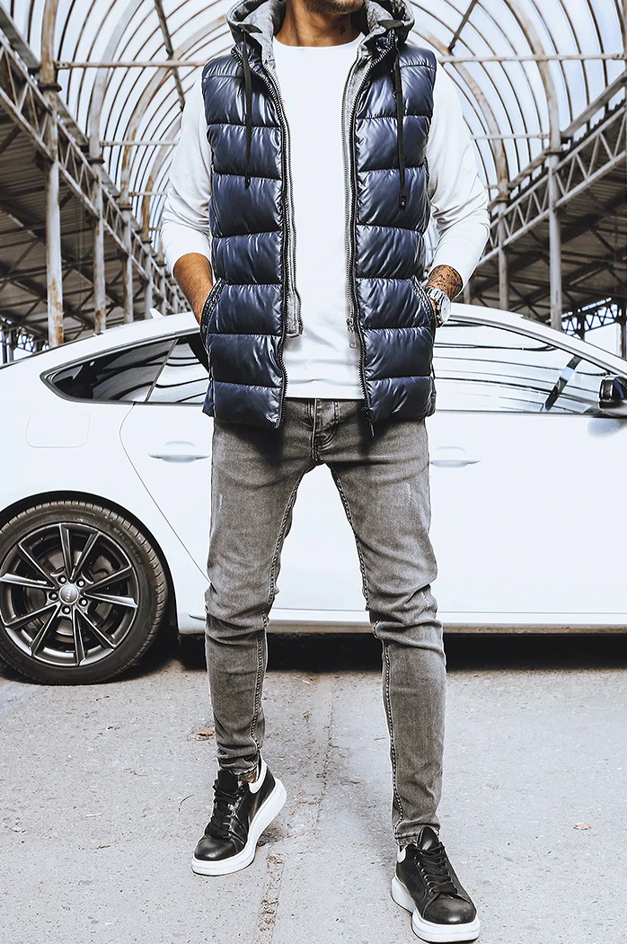 Herren Steppweste Dunkelblau Dstreet TX4140