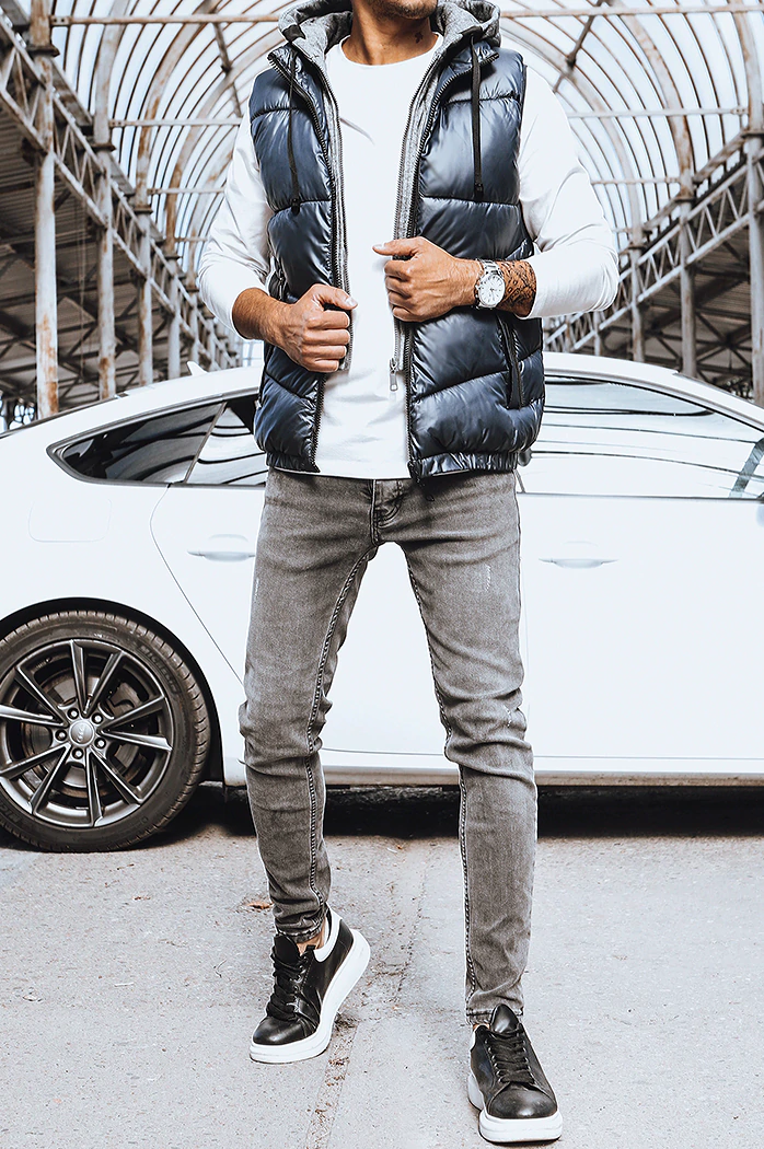Herren Steppweste Dunkelblau Dstreet TX4141