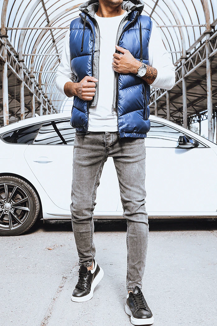 Herren Steppweste Dunkelblau Dstreet TX4143
