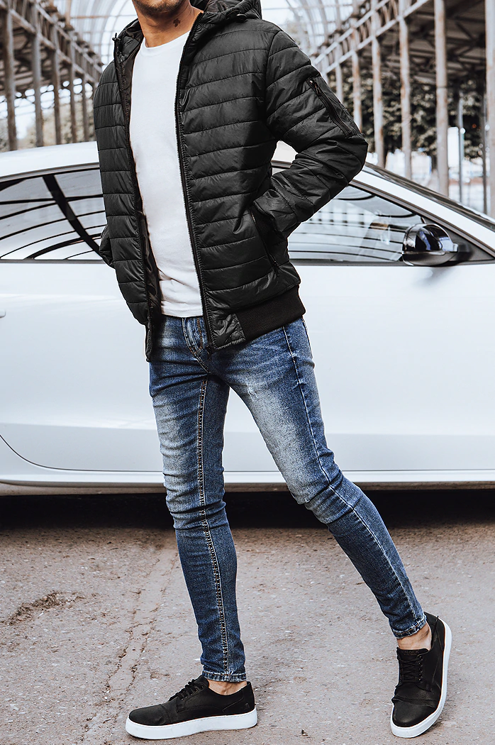 Herren Übergangsjacke Schwarz Dstreet TX4145