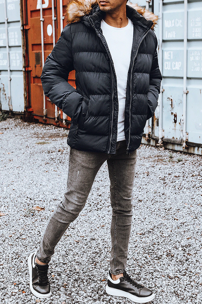 Herren Winter Steppjacke Dunkelblau Dstreet TX4161