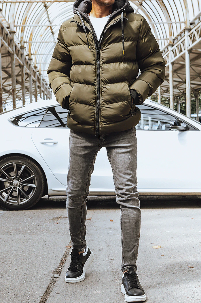 Herren Winter Steppjacke Grün Dstreet TX4191