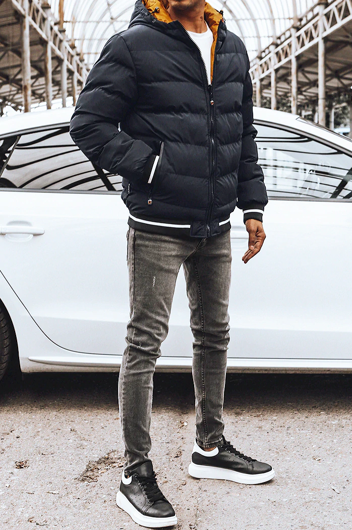 Herren Winter Wendejacke Dunkelblau Dstreet TX4196