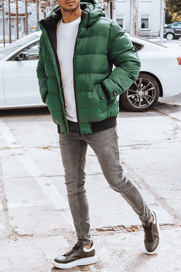 Herren Winter Steppjacke Grün Dstreet TX4215