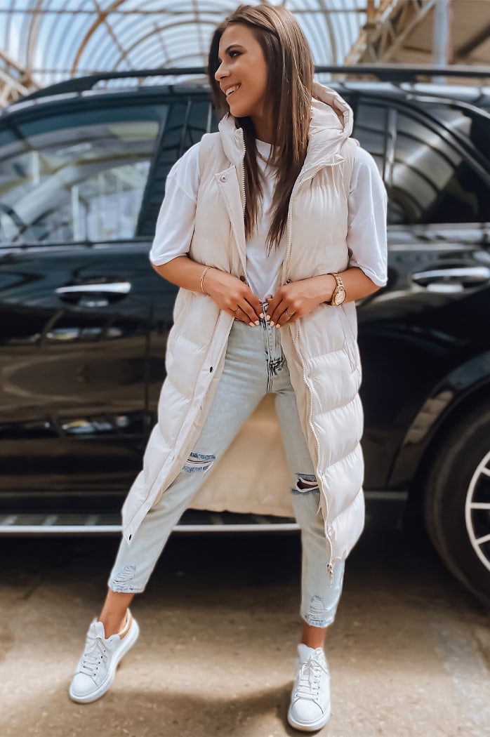 Damen Steppweste ELLA Farbe Beige DSTREET TY3033