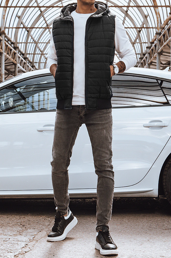 Herren Weste Schwarz Dstreet TX4235