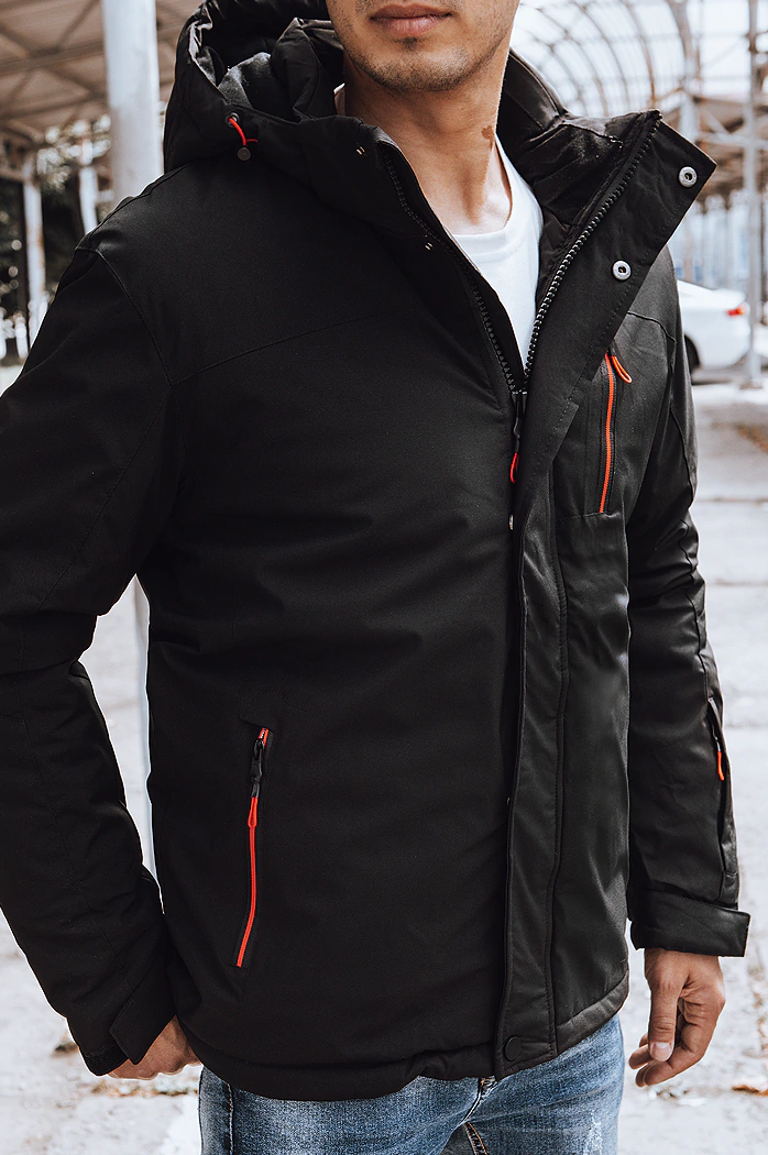 Herren Winterjacke Schwarz Dstreet TX4239