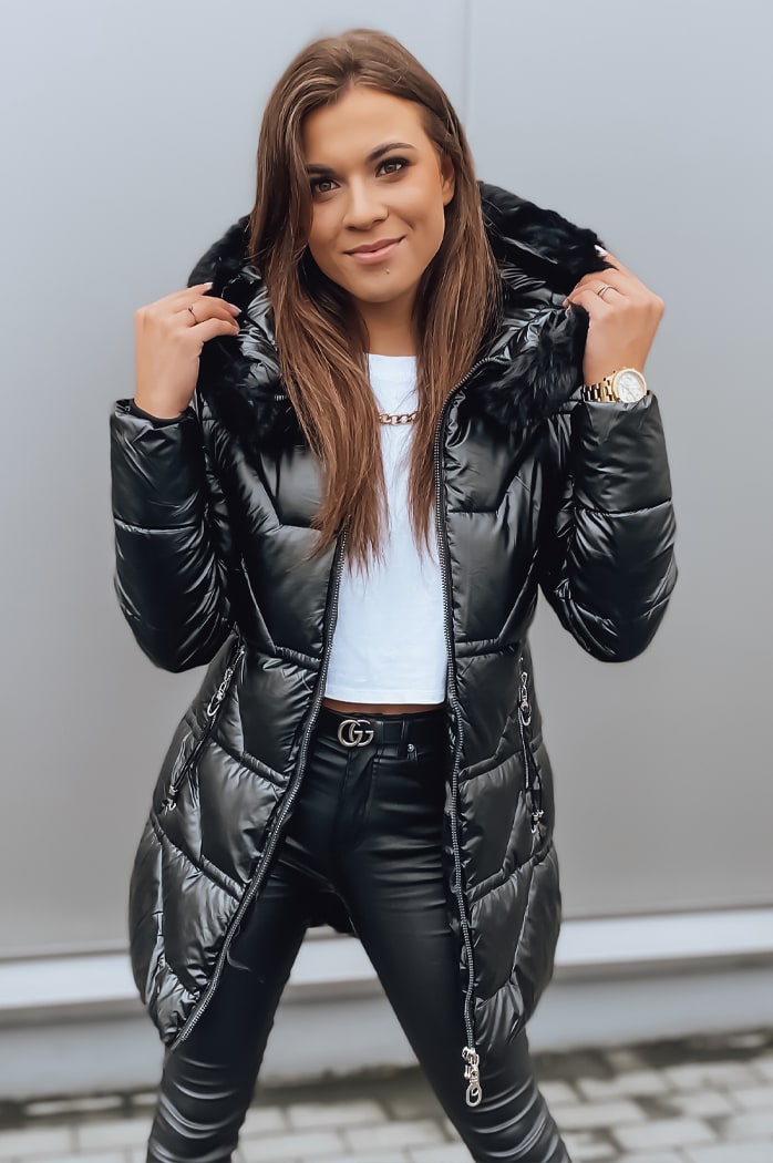 Damen Winterjacke mit Kapuze KRISTA schwarz Dstreet TY3065