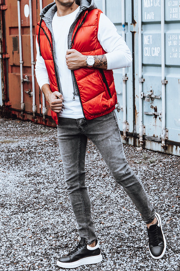 Herren Steppweste Rot Dstreet TX4241