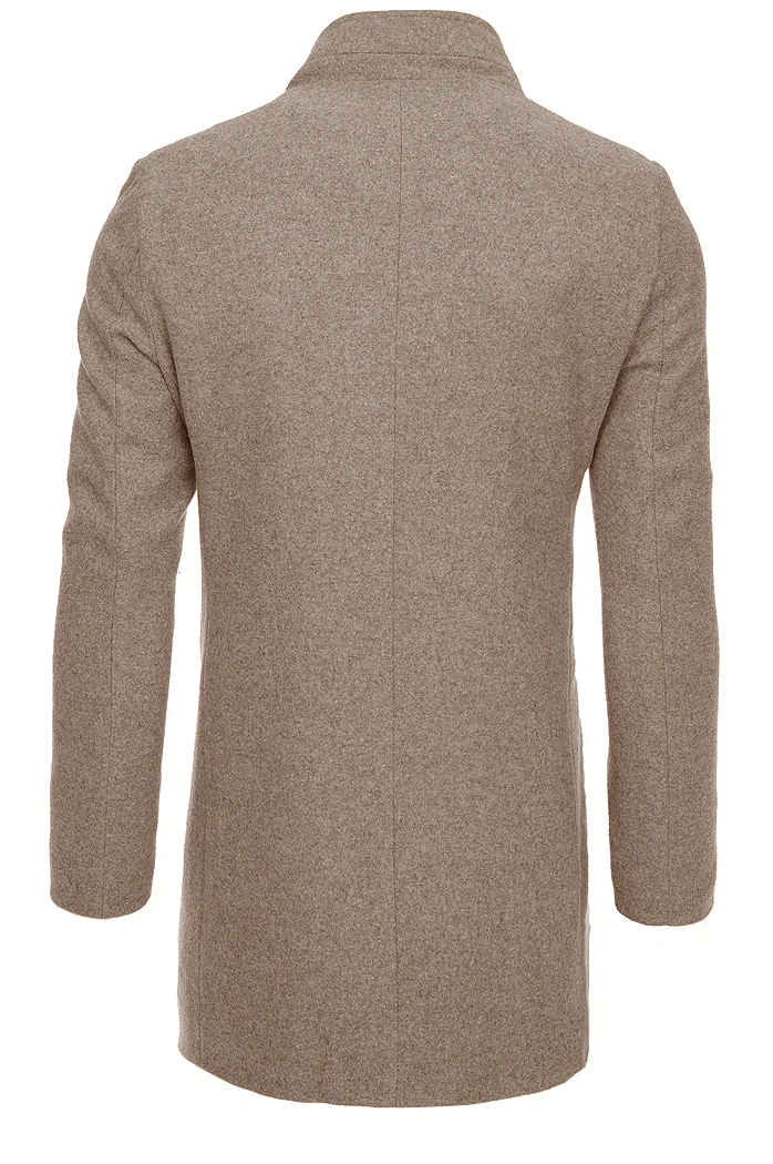 Herren Einreihiger Mantel Braun Dstreet CX0442