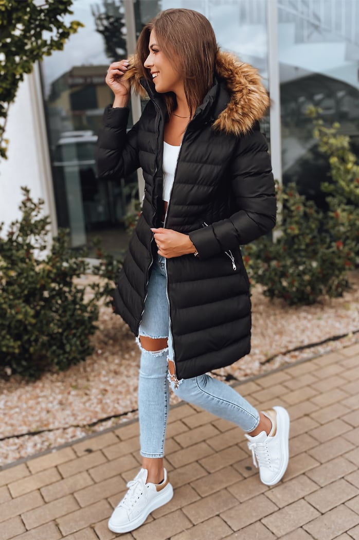 TERIS Damen Winterjacke schwarz Dstreet TY3095