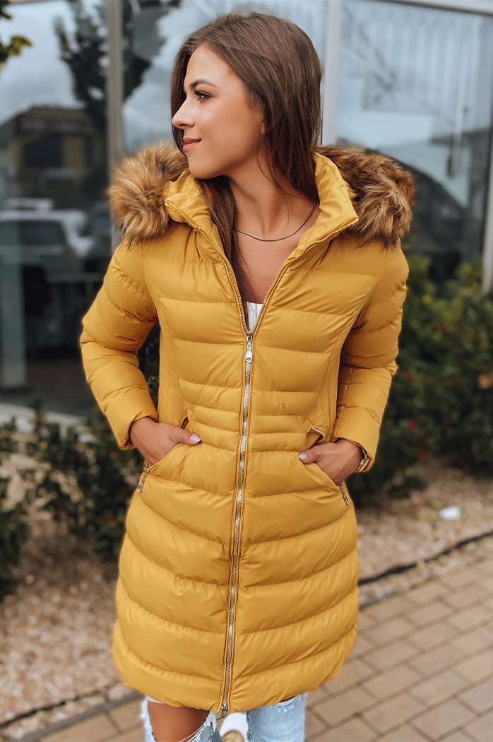 Damen Winterjacke TERIS gelb Dstreet TY3096