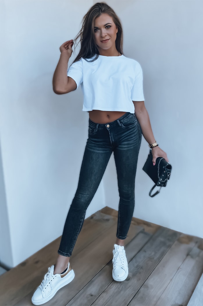 Damen Jeanshose MIKA Schwarz Dstreet UY1289