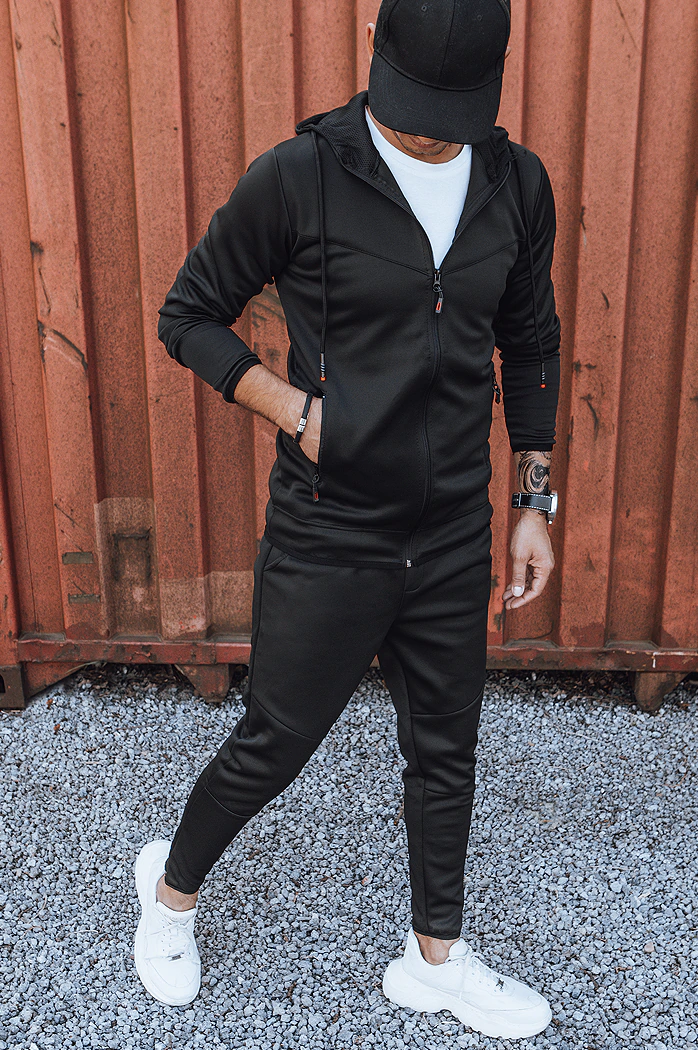 Herren Trainingsanzug Set Schwarz Dstreet AX0620
