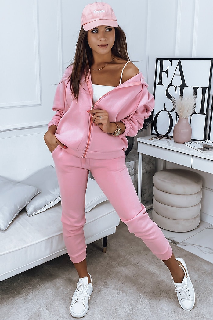Damen Trainingsanzug Set AMILIA PREMIUM Rosa Dstreet AY0743