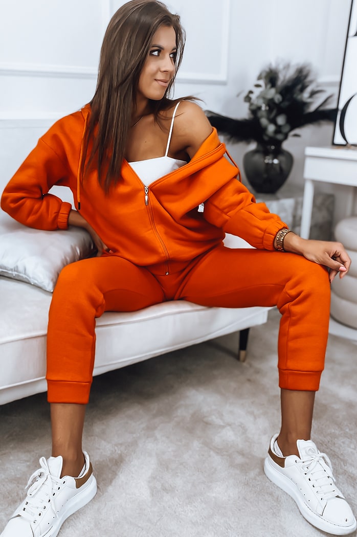 Damen Trainingsanzug Set AMILIA PREMIUM Orange Dstreet AY0744
