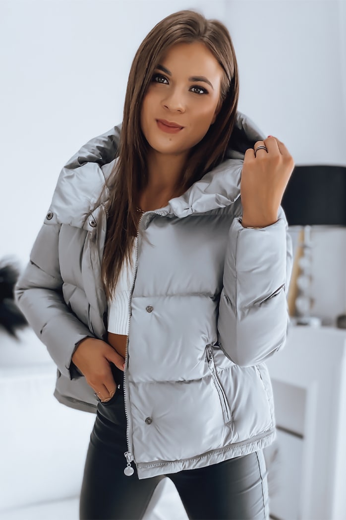Damen Mantel/Steppjacke INKA PREMIUM Silber Dstreet TY3148