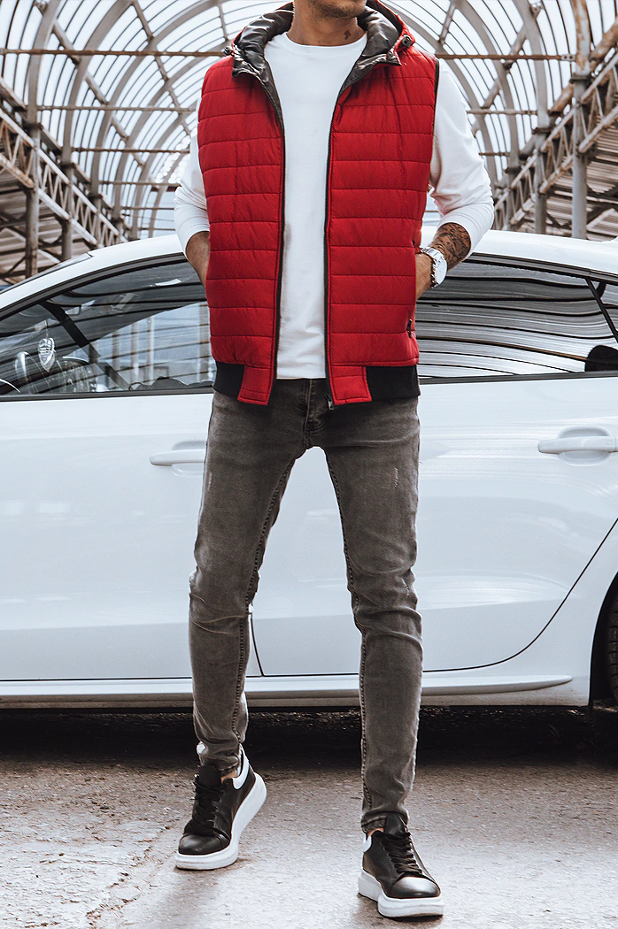 Herren Weste Rot Dstreet TX4265