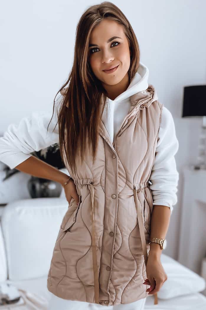 Damen Steppweste WELIA Beige Dstreet TY3295