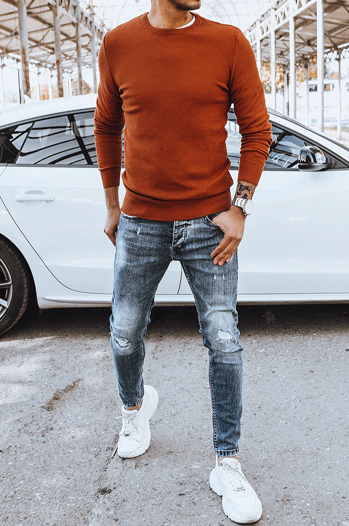 Herren Winterpullover Farbe Camel DSTREET WX1936