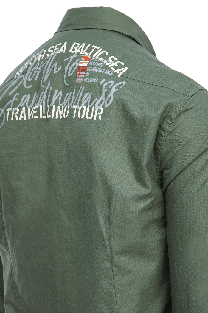 Herren Langarm Hemd Farbe Grün DSTREET DX2277