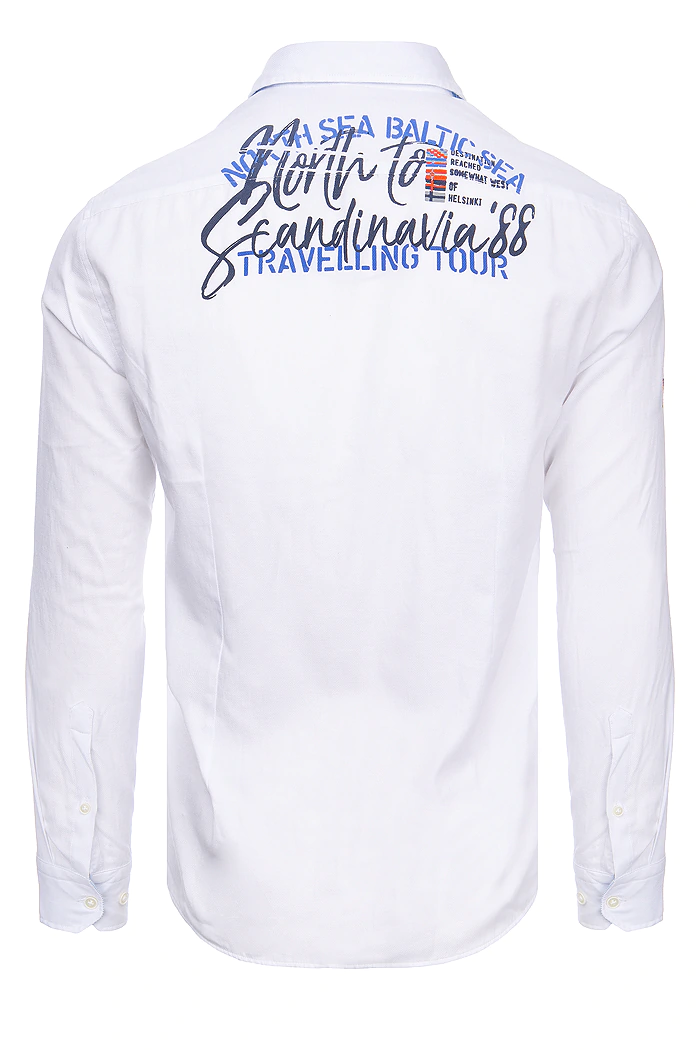 Herren Langarm Hemd Farbe Weiß DSTREET DX2283